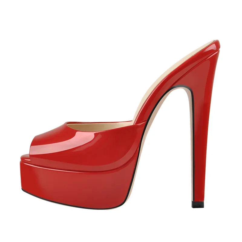 Peep Toe Stiletto High Heels - Empire P.E