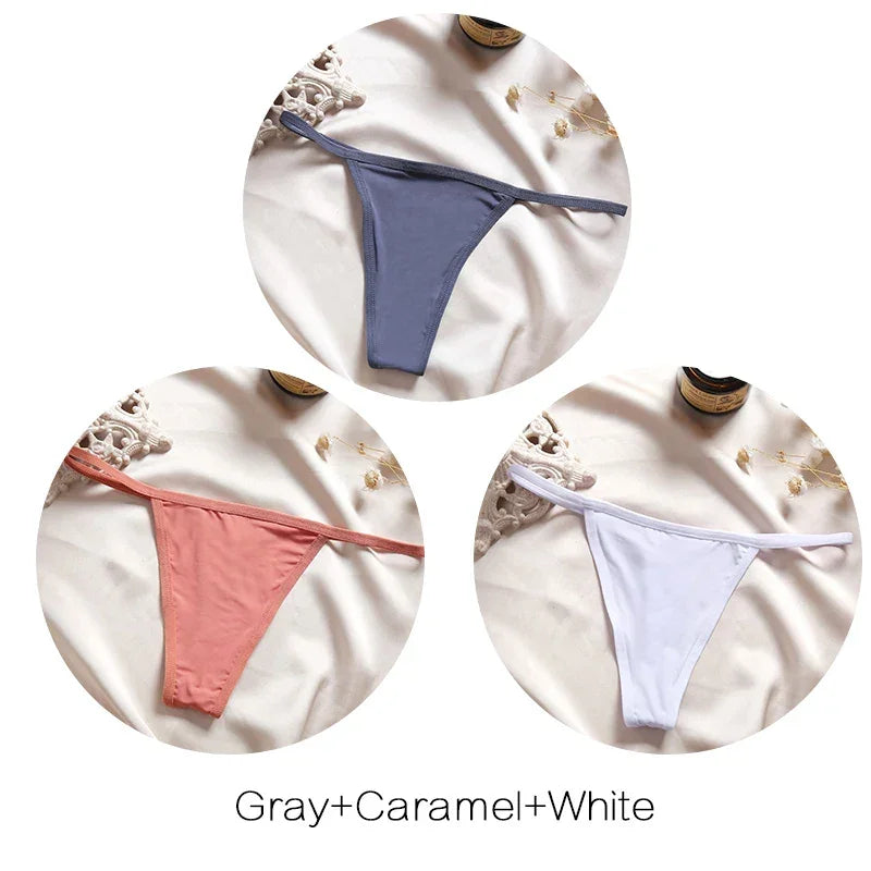 3Pcs/set Sexy Low-rise Thongs Women Bikini Panties - Empire P.E