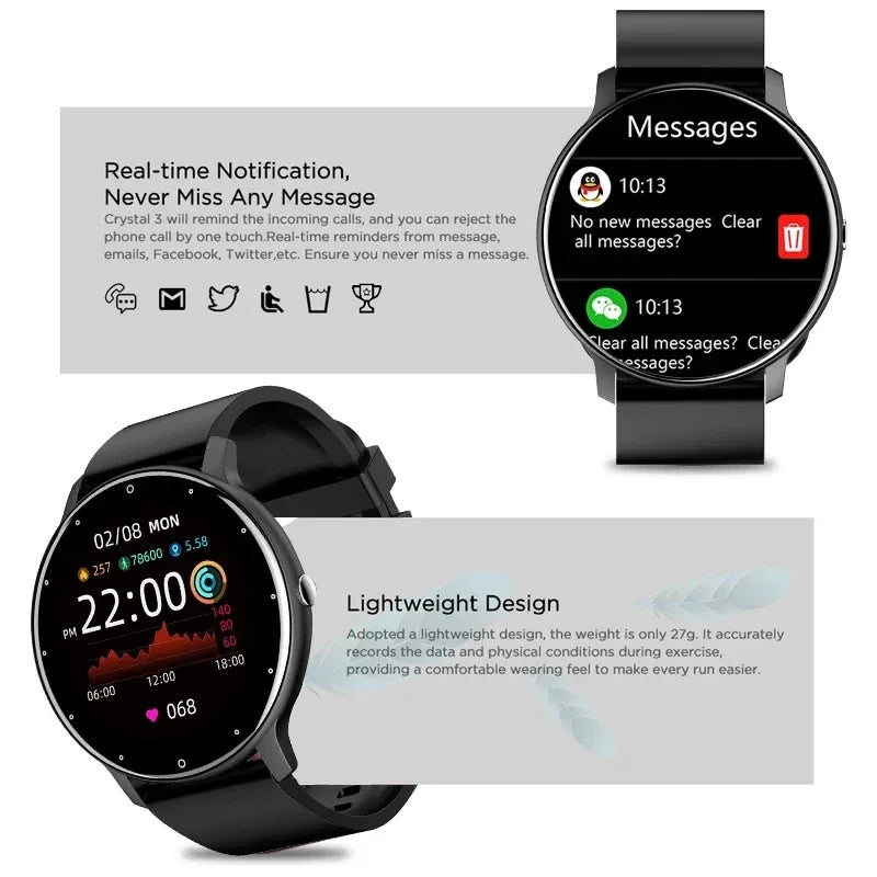 LIGE 2025 New Smart Watch Men Full Touch Screen