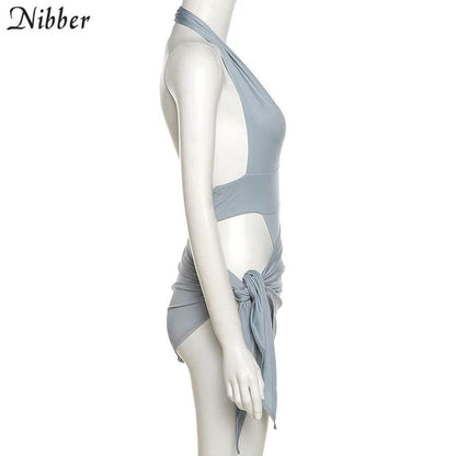 Nibber Sexy Beach Vacation Wear Basic Bikini Bodysuit Skirts 2 Two Piece Sets For Women's Clothing Suits Swimsuit Female 2024 - Empire P.E