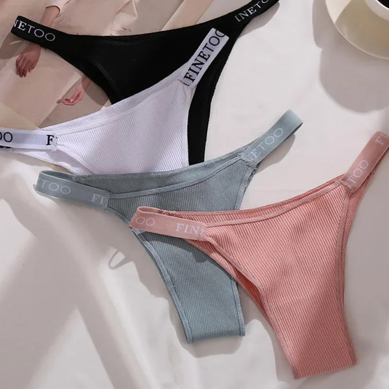 3PCS/Set Cotton Panties Briefs Sexy Thong Women's Underwear Lingerie - Empire P.E