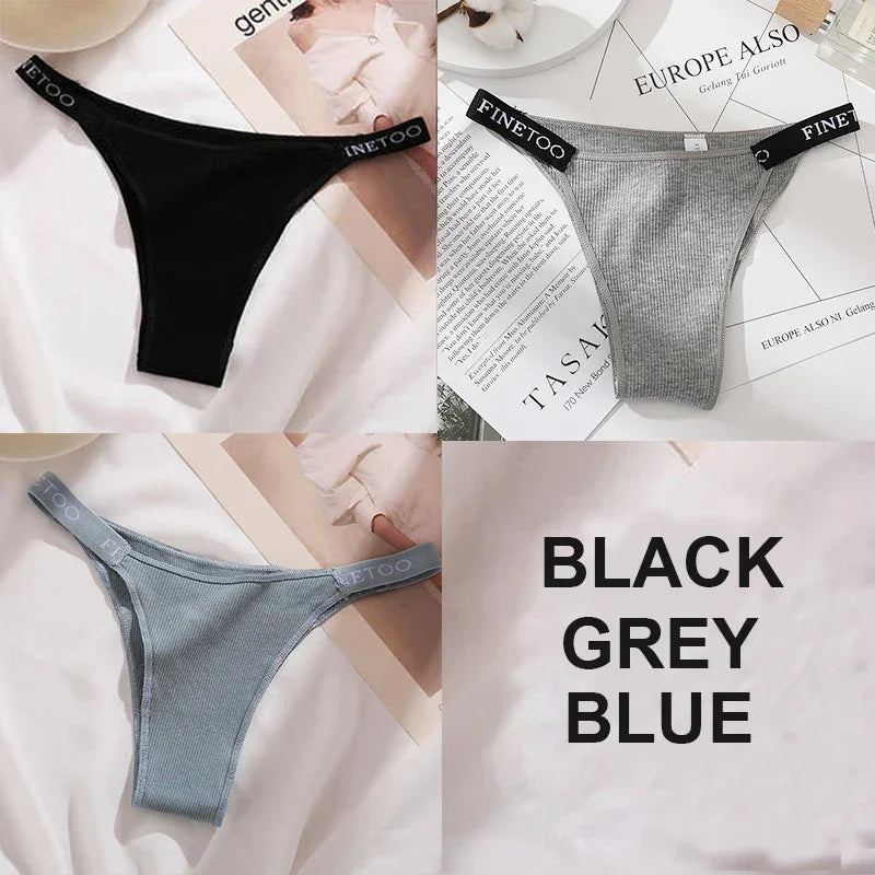 3PCS/Set Cotton Panties Briefs Sexy Thong Women's Underwear Lingerie - Empire P.E