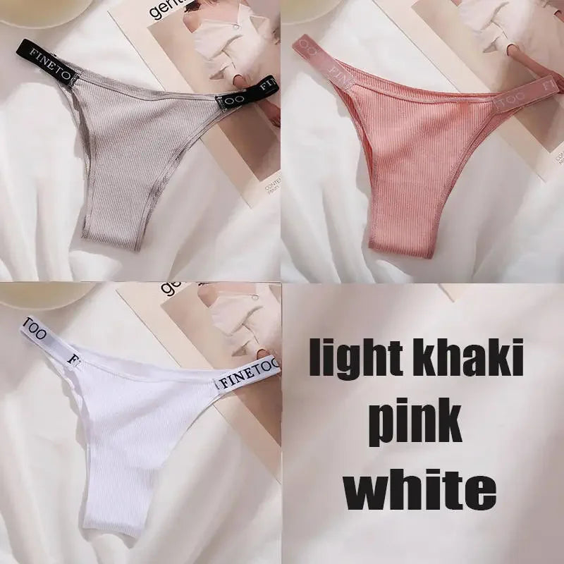 3PCS/Set Cotton Panties Briefs Sexy Thong Women's Underwear Lingerie - Empire P.E