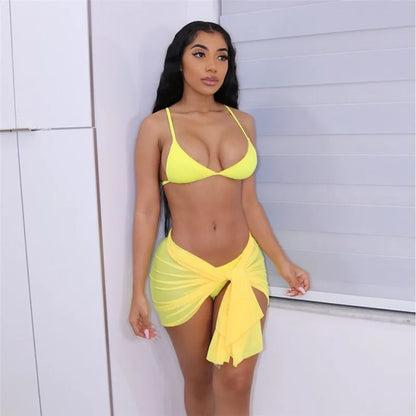 New Women's 3 Piece Bikini Set Swim Suits