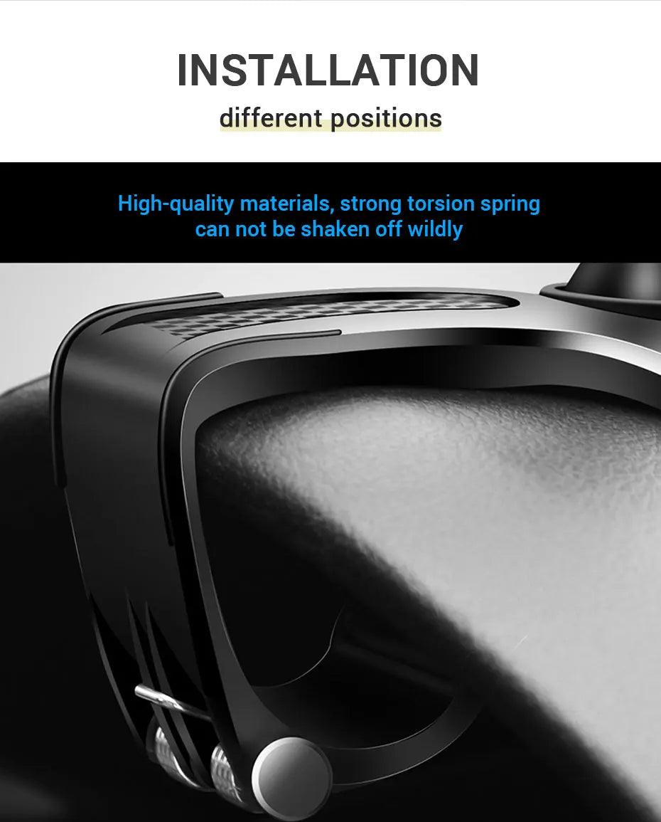 Dashboard Car Phone Holder ABS Mobile Phone Sun Visor Holder Auto Rear View Mirror Phone Support 360 Degree Rotation Accessories - Empire P.E