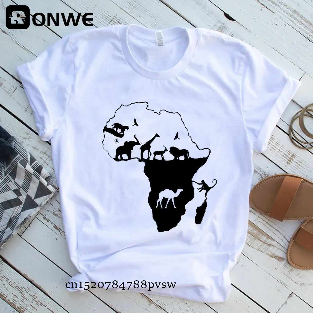 Africa Map Graphic Women T-shirts - Empire P.E