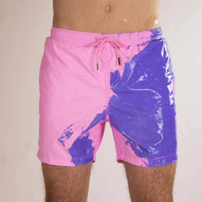 Men's Color Change Swimming Short Trunks