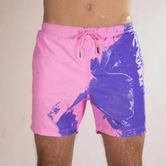 Men's Color Change Swimming Short Trunks