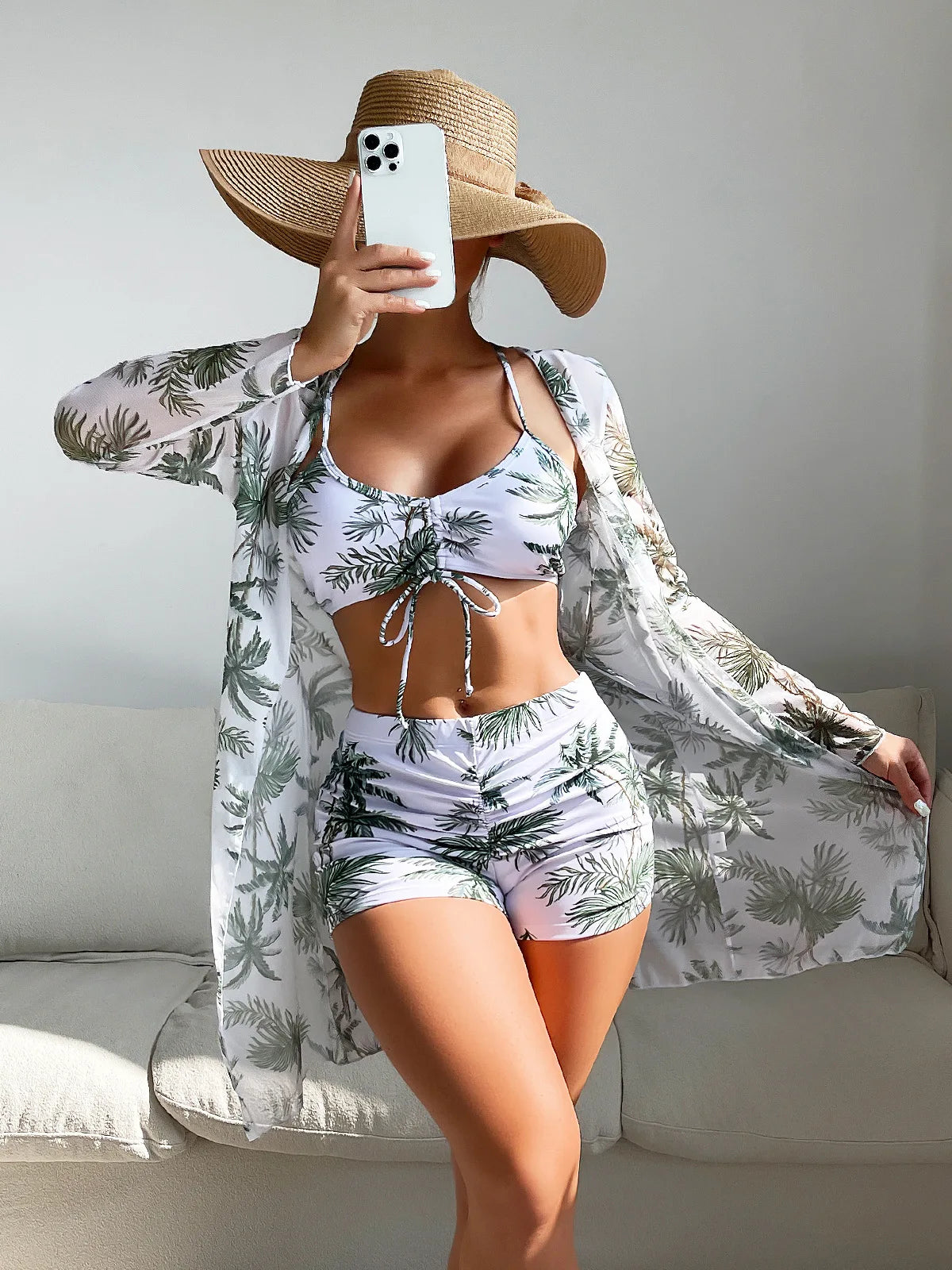 2026 New Summer Women Three Piece Bathing Suit