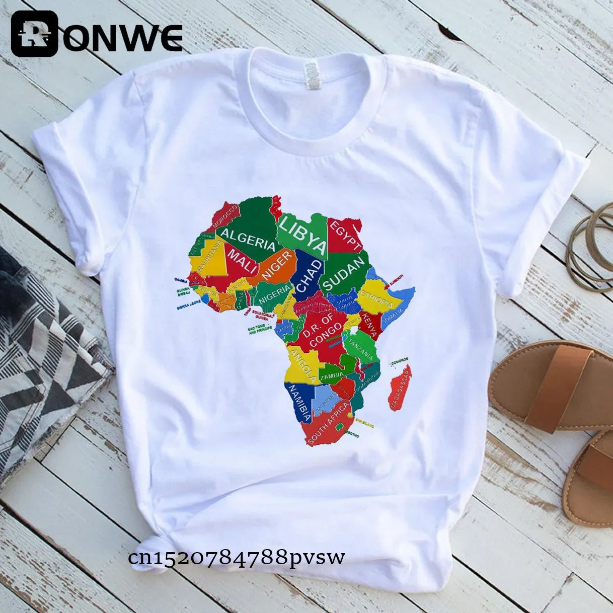 Africa Map Graphic Women T-shirts - Empire P.E