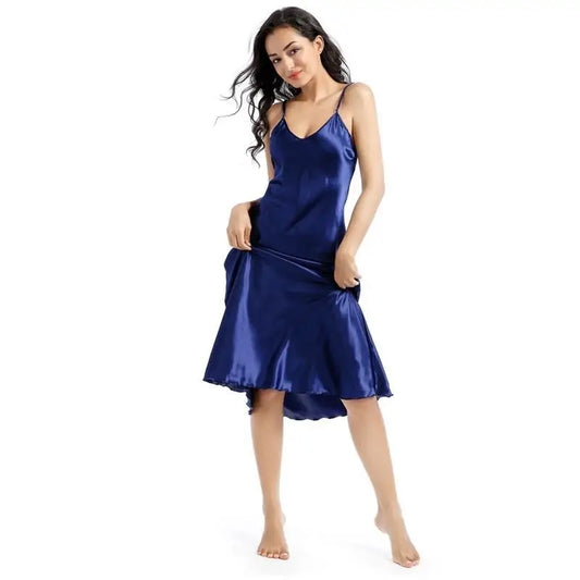 Summer style Satin Silk Nightdress - Empire P.E