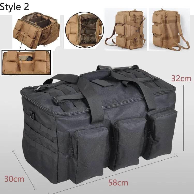 55L Luggage Duffel Bag Camping Backpack Tactical Large Bags Men's Hiking Travel Mountaineering Trip Utility Gym Weekend Duffle - Empire P.E