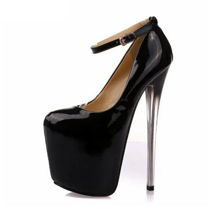 Woman Platforms Pumps Ankle Strap Stilettos - Empire P.E
