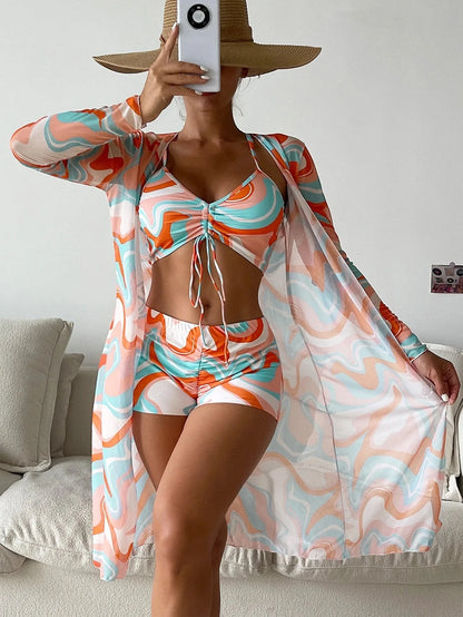 2026 New Summer Women Three Piece Bathing Suit