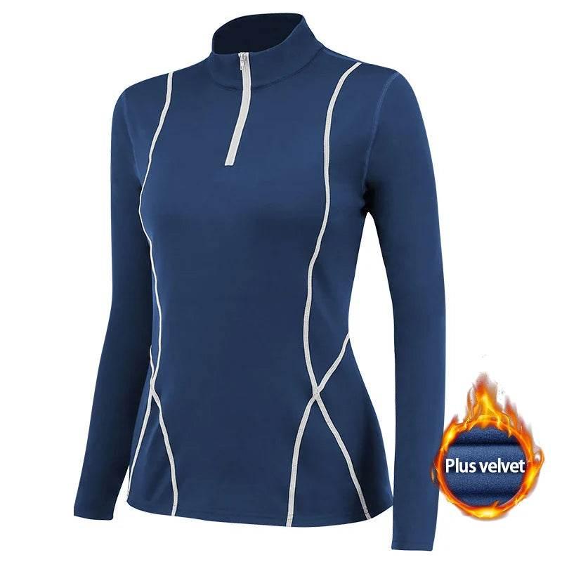 Women Long Sleeve Yoga Tops Fitness Yoga Top Gym Top Sports Wear For Women Push Up Running Top High Elastic Gym Clothes Shirts - Empire P.E