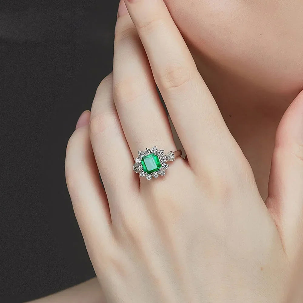 Vintage Emerald Gemstone Lab Diamond - Empire P.E