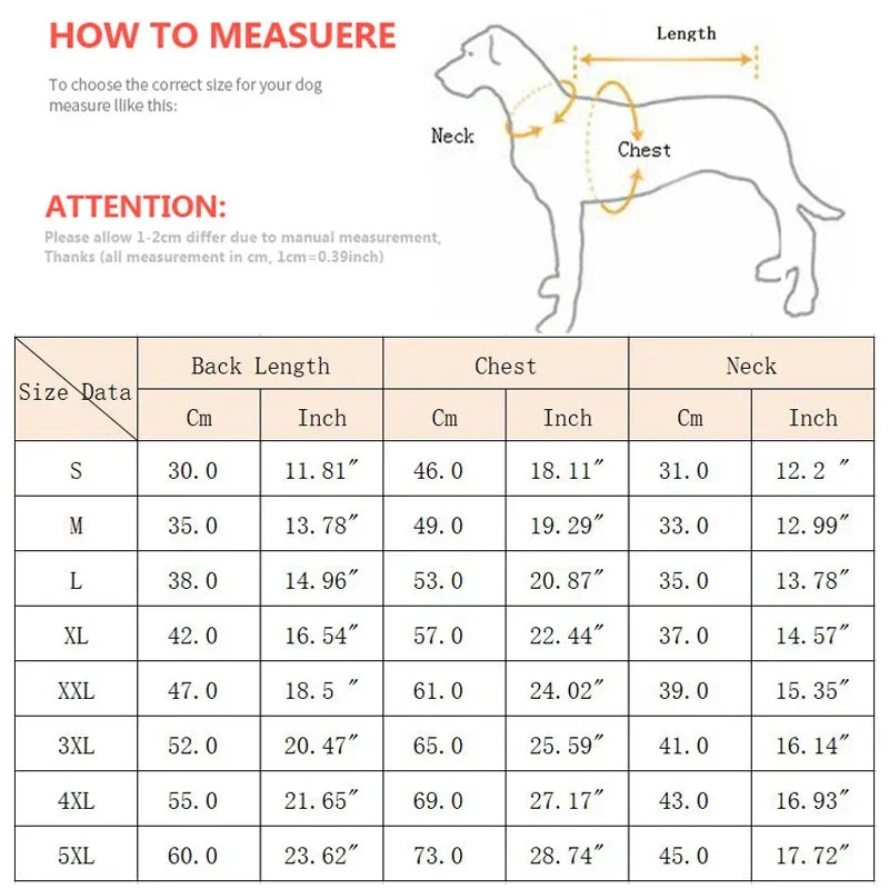 Newest Winter Big Dog Warm High Collar Pet Coat