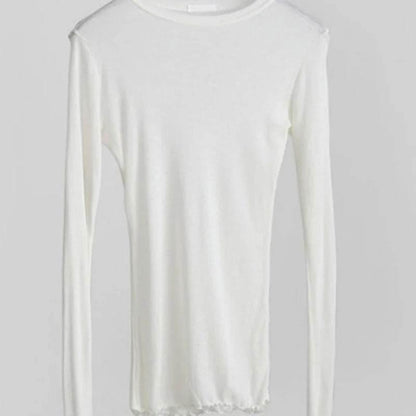 Plain T Shirt Women Cotton Elastic Basic T-shirts - Empire P.E