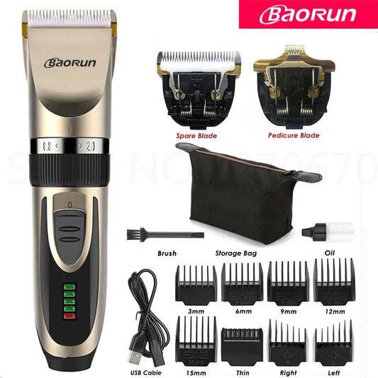BaoRun Dog Clippers Dogs Grooming Clipper Shaver USB Rechargeable Professional - Empire P.E