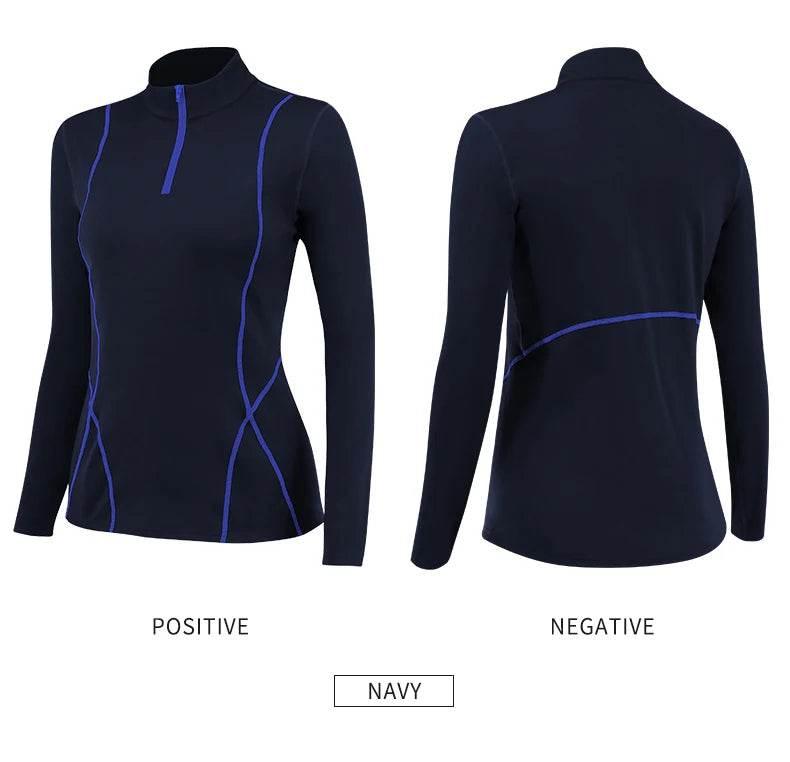 Women Long Sleeve Yoga Tops Fitness Yoga Top Gym Top Sports Wear For Women Push Up Running Top High Elastic Gym Clothes Shirts - Empire P.E