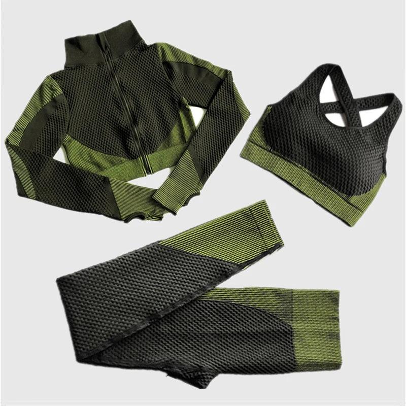Women Seamless Yoga Sets 2Pcs/3Pcs