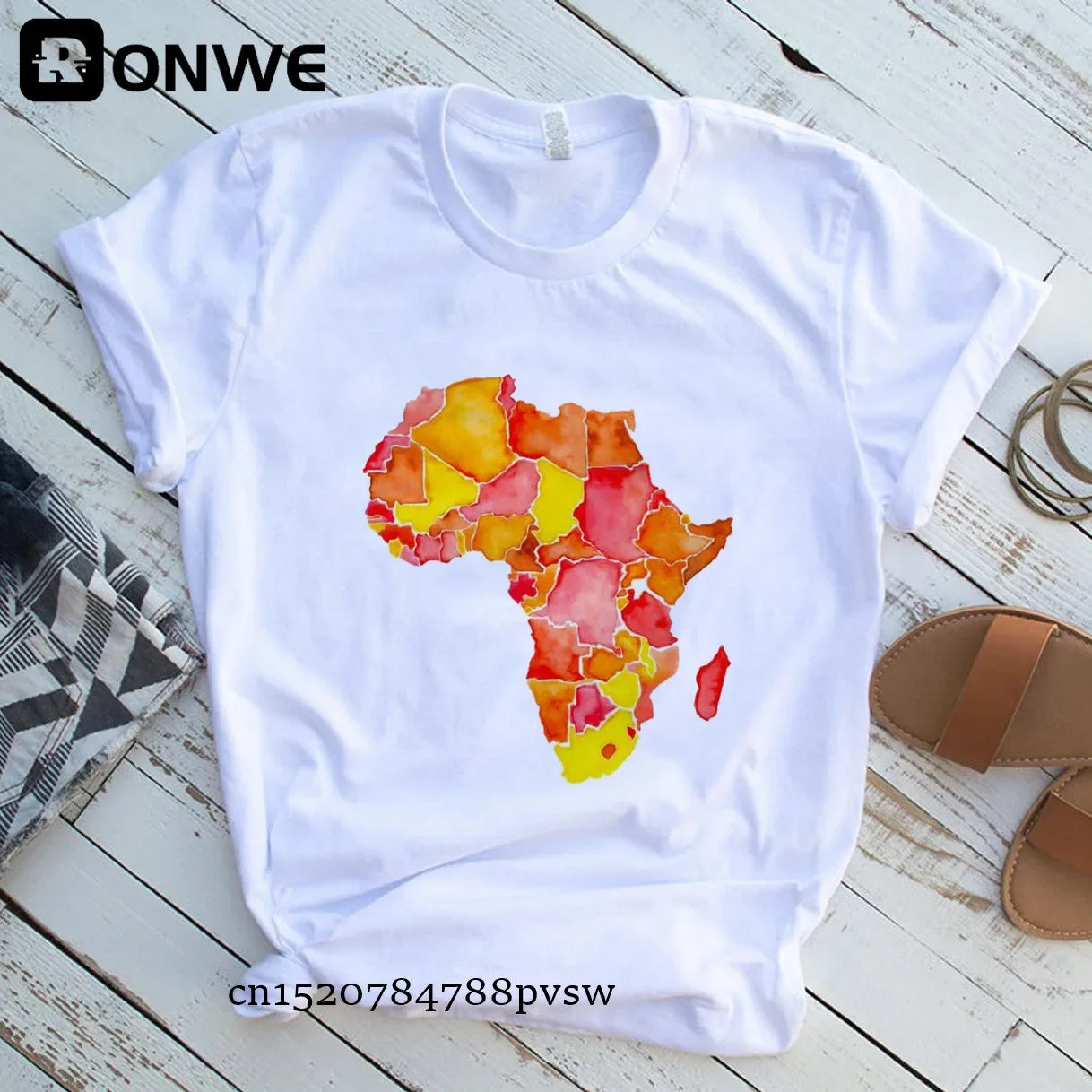 Africa Map Graphic Women T-shirts - Empire P.E