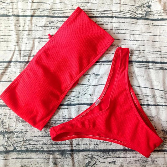 Solid Bikini Brazilian Swimsuit Bikini Set - Empire P.E