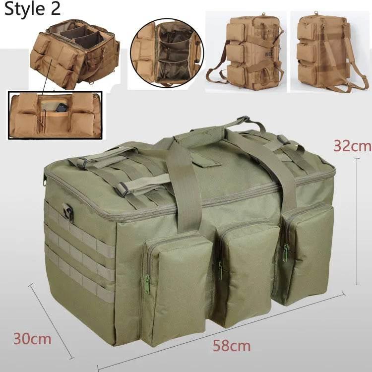 55L Luggage Duffel Bag Camping Backpack Tactical Large Bags Men's Hiking Travel Mountaineering Trip Utility Gym Weekend Duffle - Empire P.E