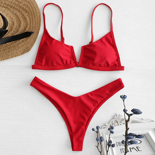 New V Neck Bikini Swimsuits - Empire P.E