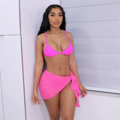 New Women's 3 Piece Bikini Set Swim Suits