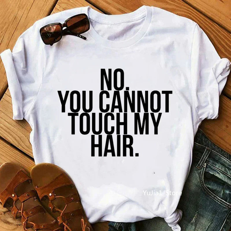 Flower Curly Puff Hair African Black Girl Print Tee Shirt - Empire P.E