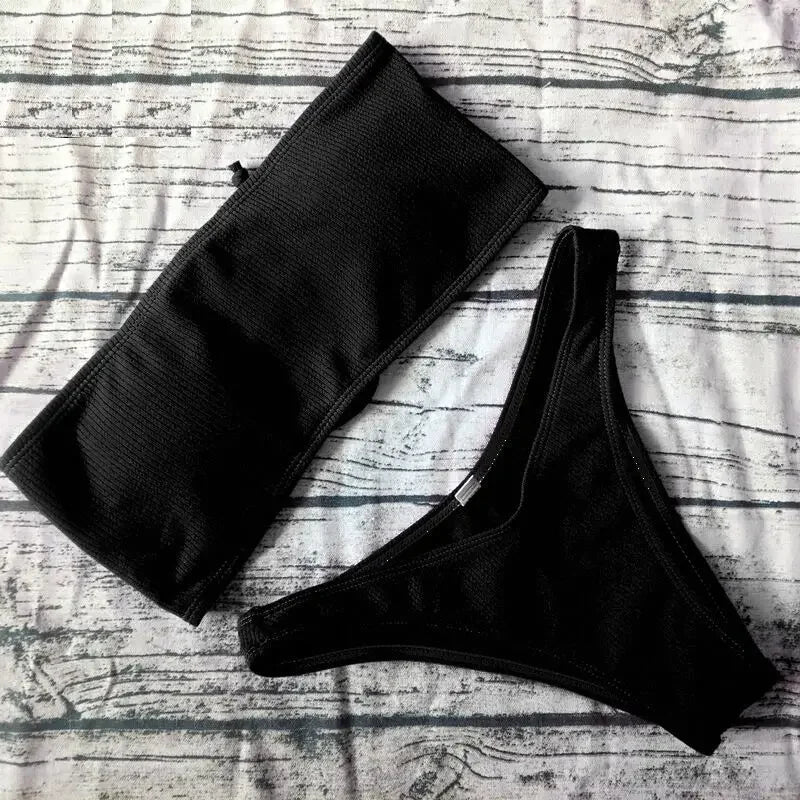 Solid Bikini Brazilian Swimsuit Bikini Set - Empire P.E