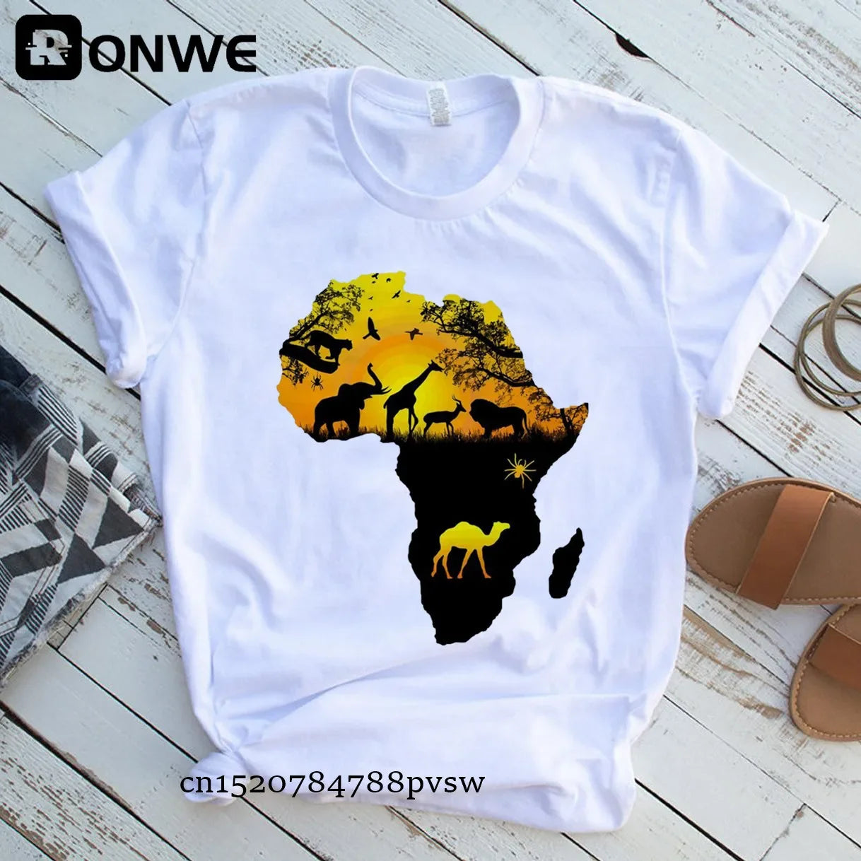 Africa Map Graphic Women T-shirts - Empire P.E