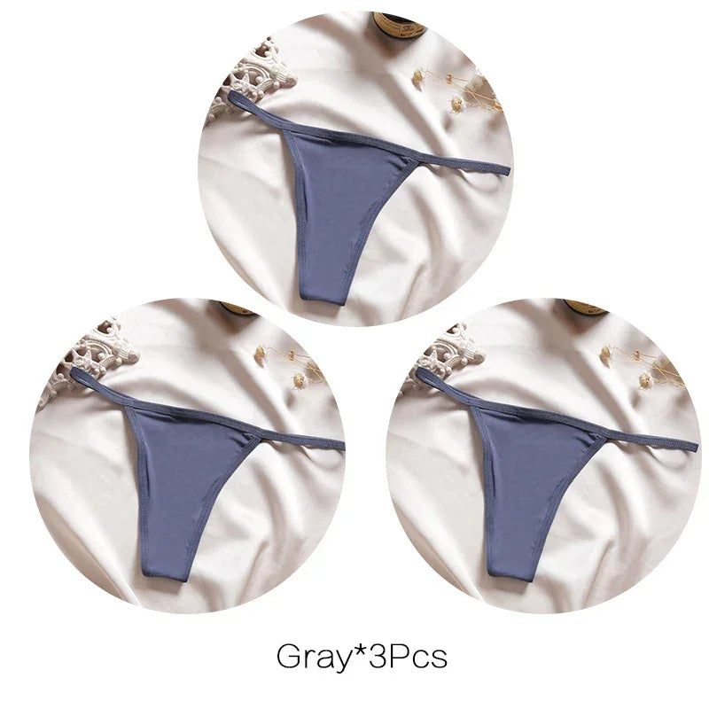 3Pcs/set Sexy Low-rise Thongs Women Bikini Panties - Empire P.E