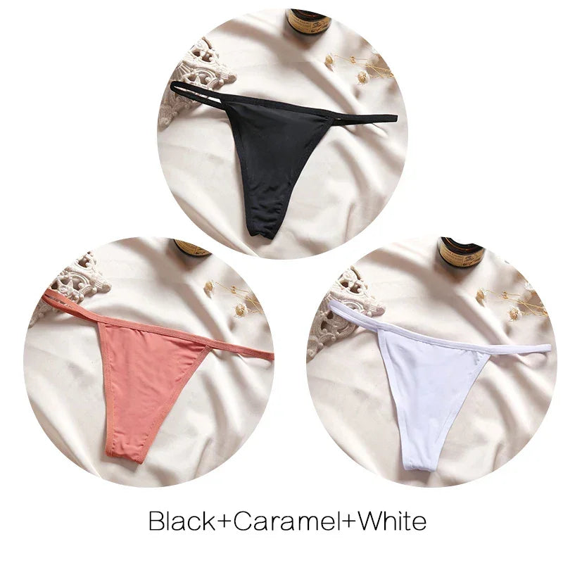 3Pcs/set Sexy Low-rise Thongs Women Bikini Panties - Empire P.E