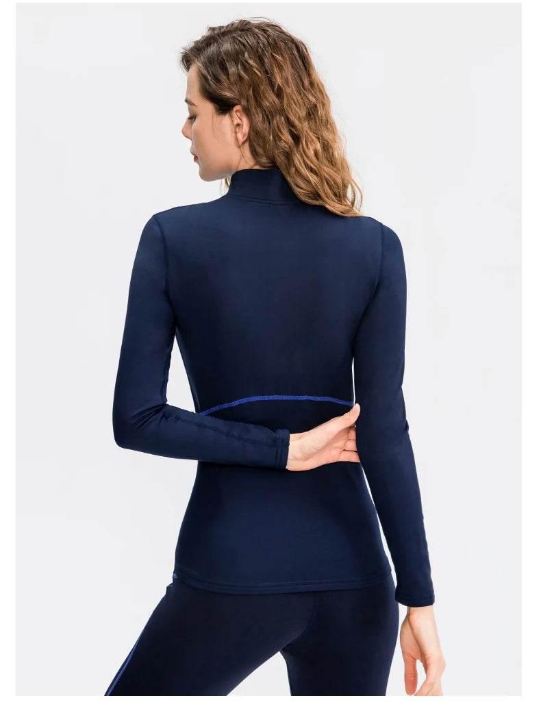 Women Long Sleeve Yoga Tops Fitness Yoga Top Gym Top Sports Wear For Women Push Up Running Top High Elastic Gym Clothes Shirts - Empire P.E