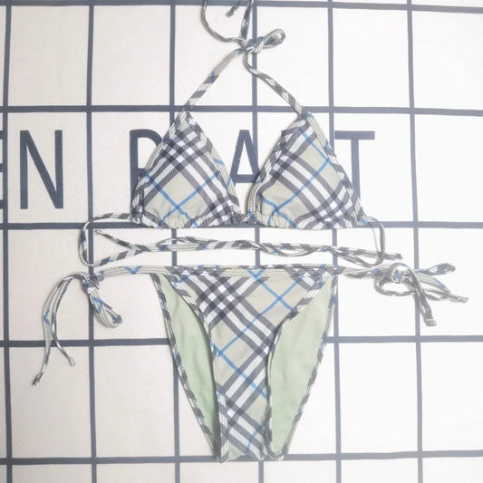 Best-selling Checked Swimsuit Bikini Set