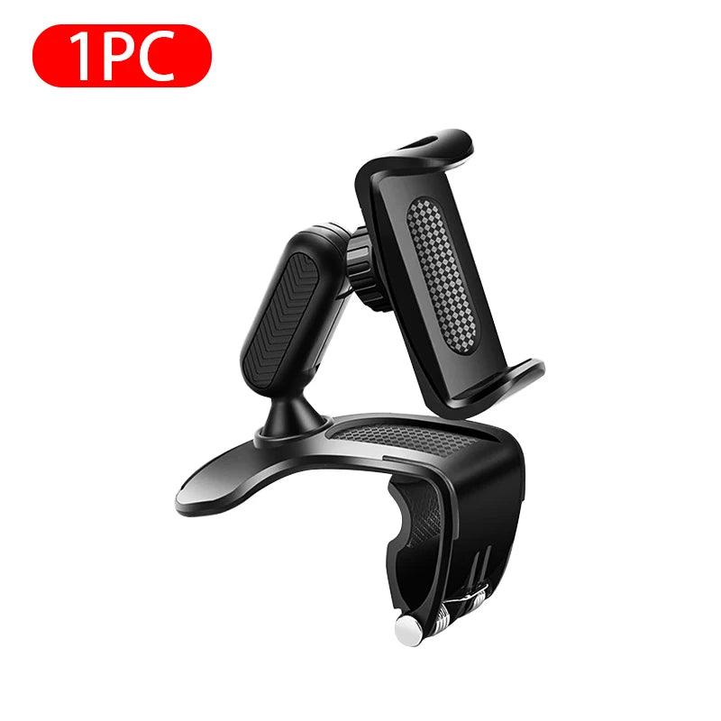 Dashboard Car Phone Holder ABS Mobile Phone Sun Visor Holder Auto Rear View Mirror Phone Support 360 Degree Rotation Accessories - Empire P.E