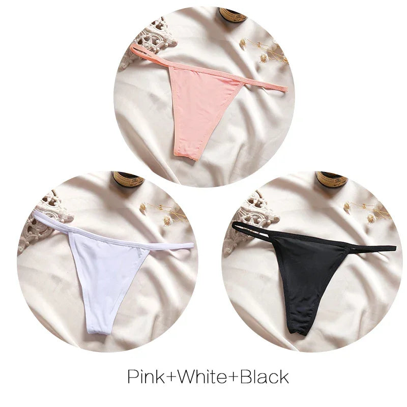 3Pcs/set Sexy Low-rise Thongs Women Bikini Panties - Empire P.E