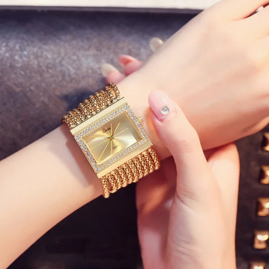 Women Square Bracelet Golden Watches - Empire P.E
