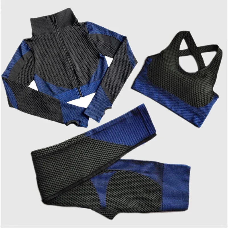Women Seamless Yoga Sets 2Pcs/3Pcs