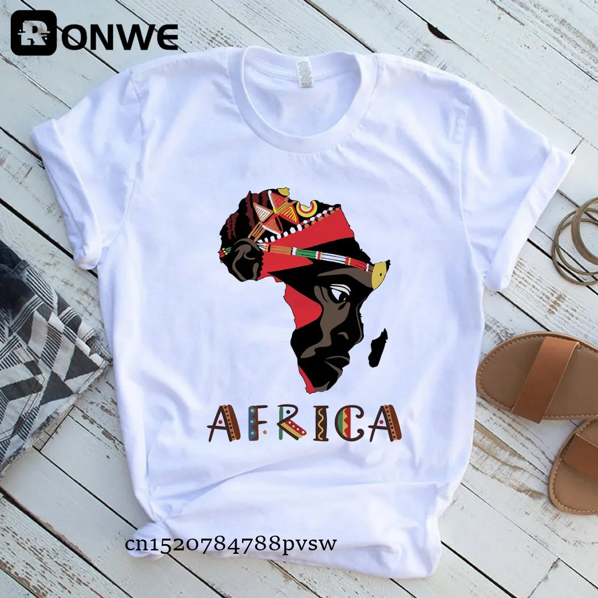 Africa Map Graphic Women T-shirts - Empire P.E