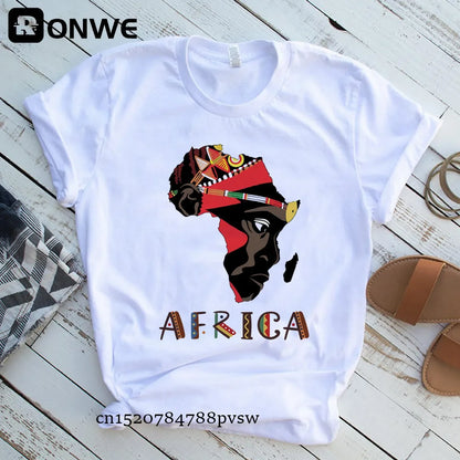 Africa Map Graphic Women T-shirts - Empire P.E
