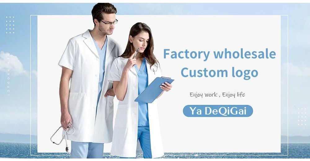 Men Women's Medical Nurse Uniform Surgical Scrubs Set Clinical Nursing Workwear Pet Clothes Lab Suit Veterinaria Spa Accessories - Empire P.E