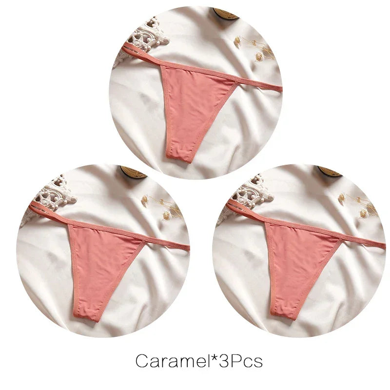 3Pcs/set Sexy Low-rise Thongs Women Bikini Panties - Empire P.E