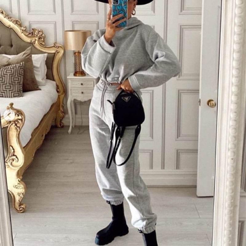 Long-sleeved Sports Casual Suit Waist Two-piece Set - Empire P.E