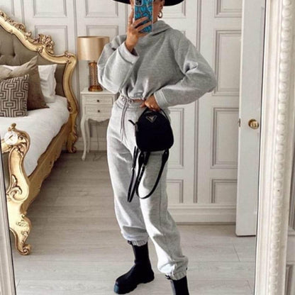Long-sleeved Sports Casual Suit Waist Two-piece Set - Empire P.E