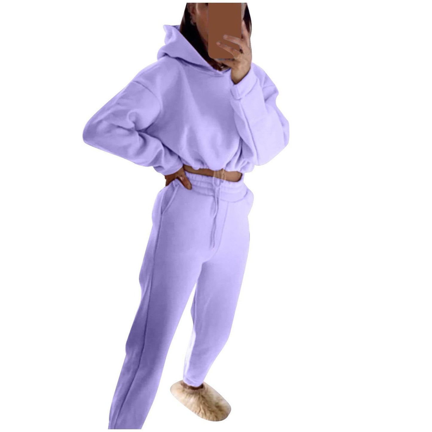 Long-sleeved Sports Casual Suit Waist Two-piece Set - Empire P.E