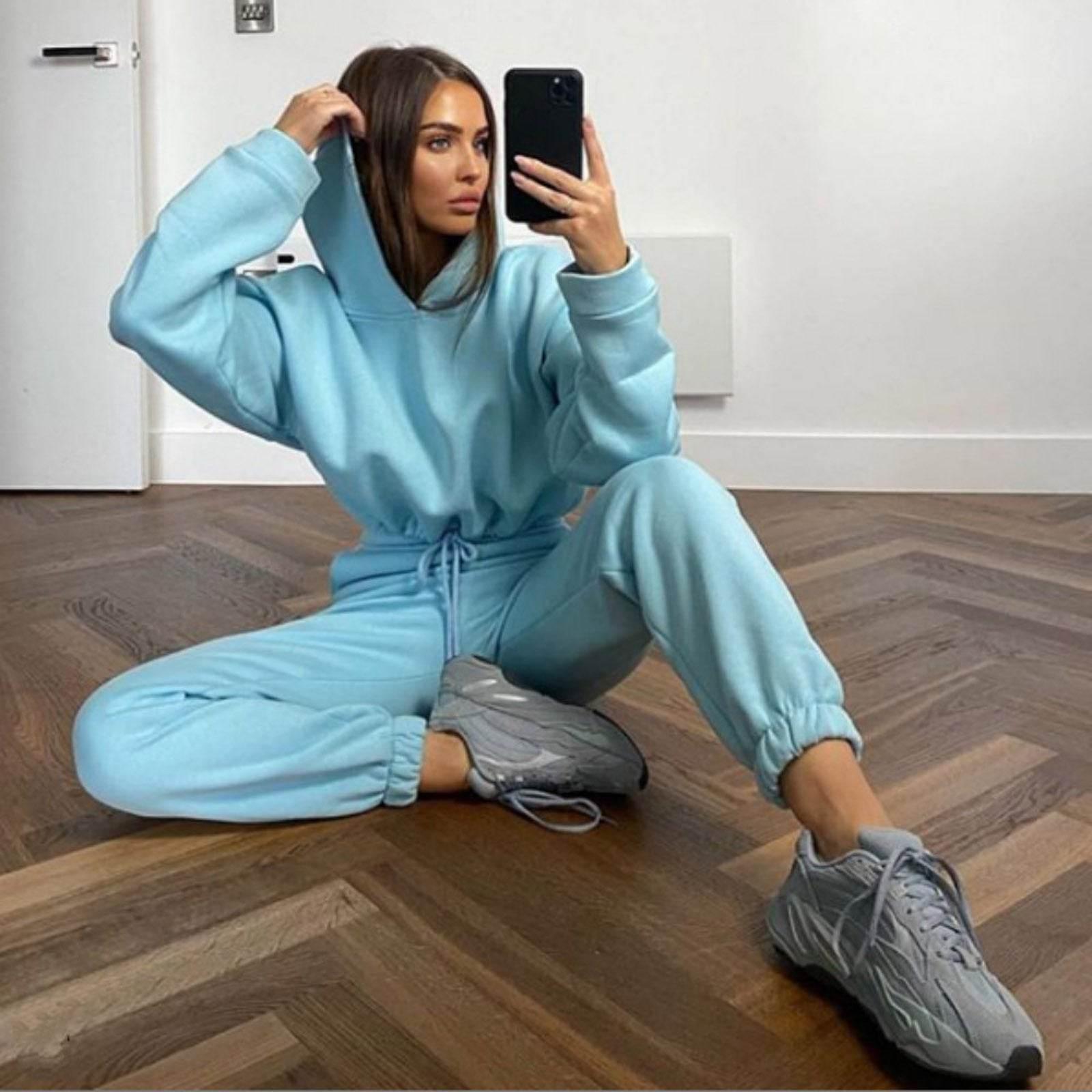 Long-sleeved Sports Casual Suit Waist Two-piece Set - Empire P.E