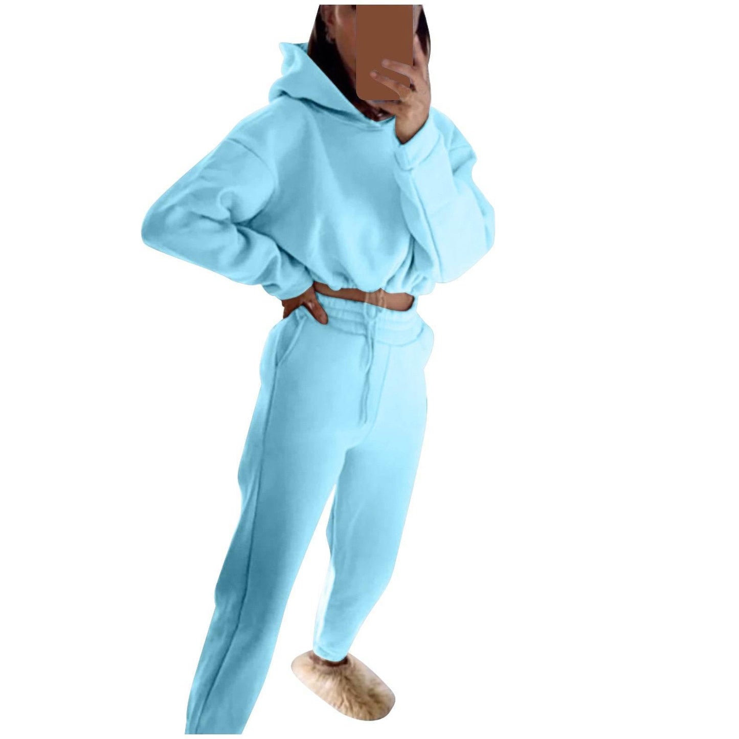 Long-sleeved Sports Casual Suit Waist Two-piece Set - Empire P.E